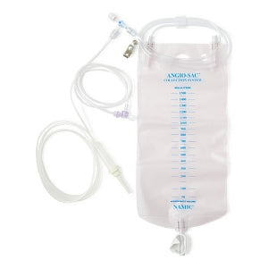 Namic Closed Fluid Systems - Waste Bag with Single 72" IV Tubing, Filtered Drip Chamber, 3-Way Stopcock, Male Luer Lock, Drape Clip, 1, 500 mL - H965905000501