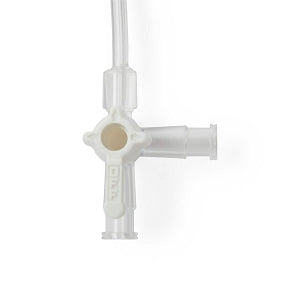 Namic Extension Sets with Stopcocks - 3-Way Stopcock with OFF Handle, Low Pressure, 200 PSI, Pediatric Pressure Monitoring Tubing, Male Luer Lock, 4.5" L - H965907030501