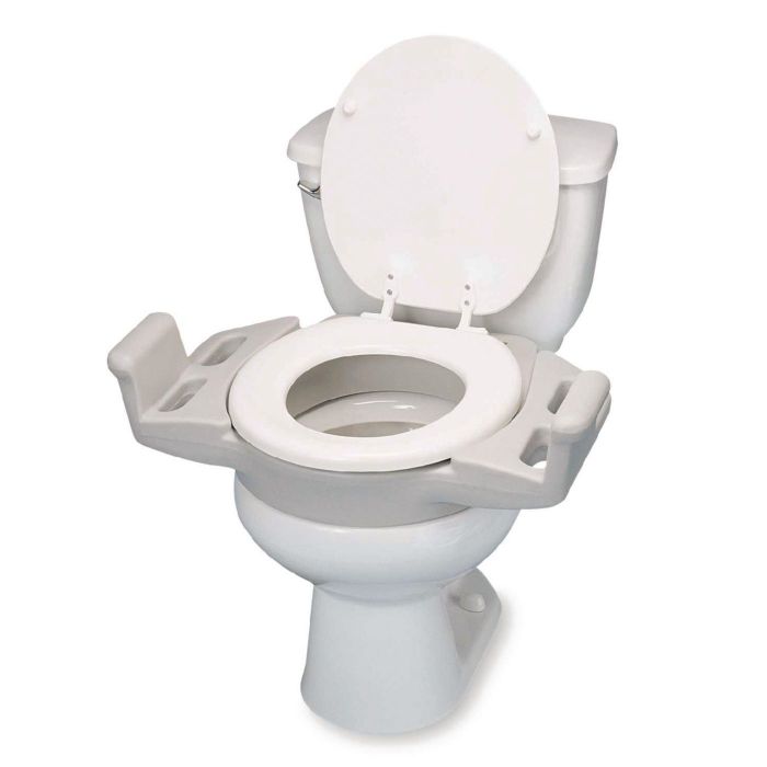 Patterson Medical Elevated Push-Up Toilet Seat with Armrests