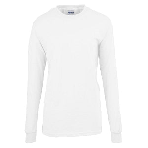 Gildan Activewear Long Sleeve T-Shirts - Unisex Long-Sleeve T-Shirt, 100% Cotton, White, Size 4XL - 926WHI4XL