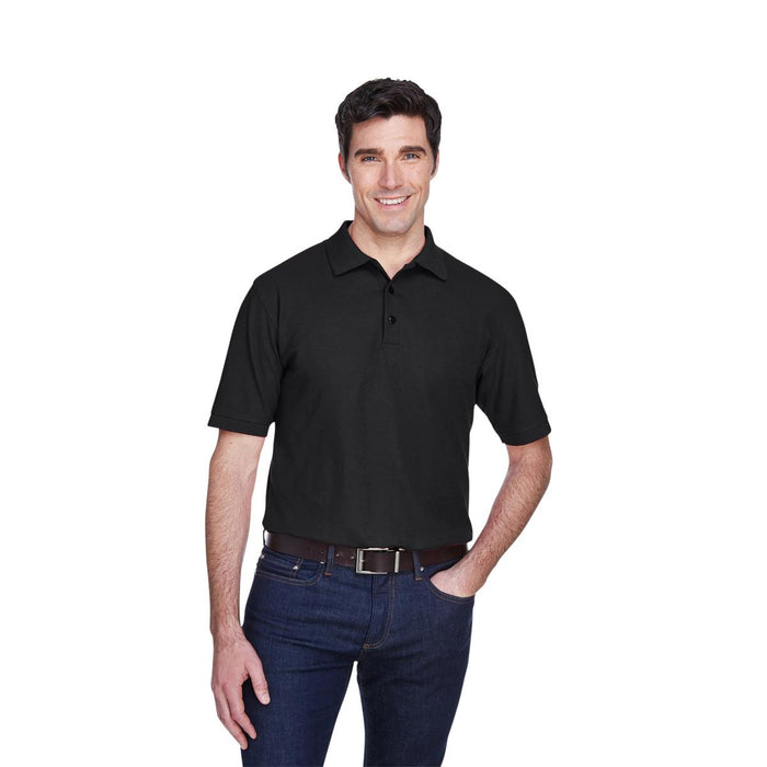 Ultraclub Men's Whisper Pique Polo - Men's Whisper Pique Polo Shirt, 60% Cotton/40% Polyester, Cardinal, Size 2XL - 8540CARXXL