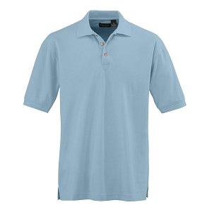 Ultraclub Men's Whisper Pique Polo - Men's Whisper Pique Polo Shirt, 60% Cotton/40% Polyester, Light Blue, Size 4XL - 8540LBL4XL