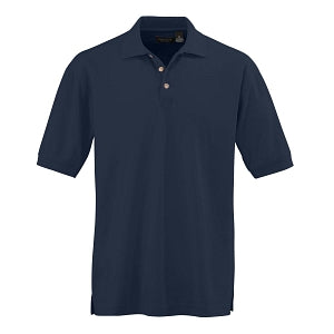 Ultraclub Men's Whisper Pique Polo - Men's Whisper Pique Polo Shirt, 60% Cotton/40% Polyester, Navy, Size 4XL - 8540NVY4XL