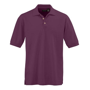 Ultraclub Men's Whisper Pique Polo - Men's Whisper Pique Polo Shirt, 60% Cotton/40% Polyester, Wine, Size L - 8540WNEL