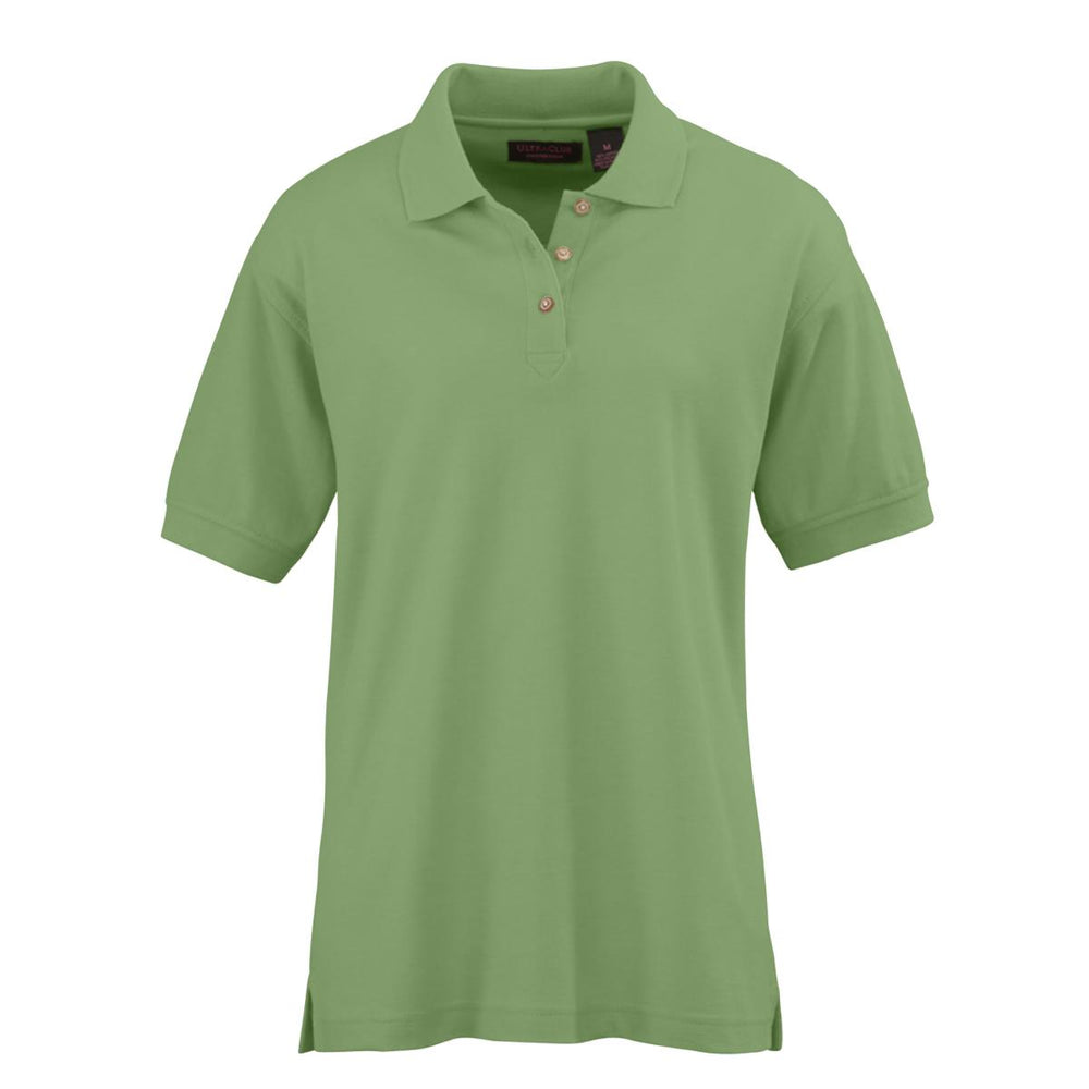 Ultraclub Ladies Whisper Pique Polo - Women's Whisper Pique Polo Shirt, 60% Cotton/40% Polyester, Apple Green, Size XS - 8541APLXS