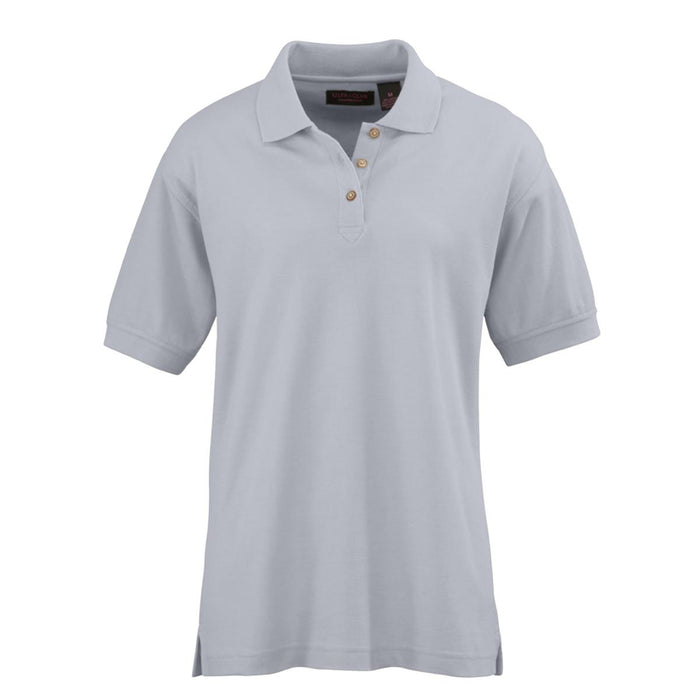 Ultraclub Ladies Whisper Pique Polo - Women's Whisper Pique Polo Shirt, 60% Cotton/40% Polyester, Graphite, Size M - 8541GRAM