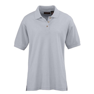 Ultraclub Ladies Whisper Pique Polo - Women's Whisper Pique Polo Shirt, 60% Cotton/40% Polyester, Gray, Size L - 8541GRYL