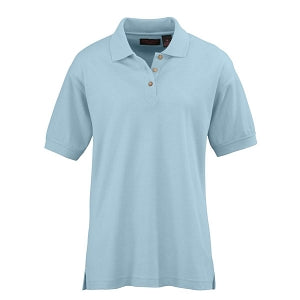 Ultraclub Ladies Whisper Pique Polo - Women's Whisper Pique Polo Shirt, 60% Cotton/40% Polyester, Light Blue, Size 2XL - 8541LBLXXL