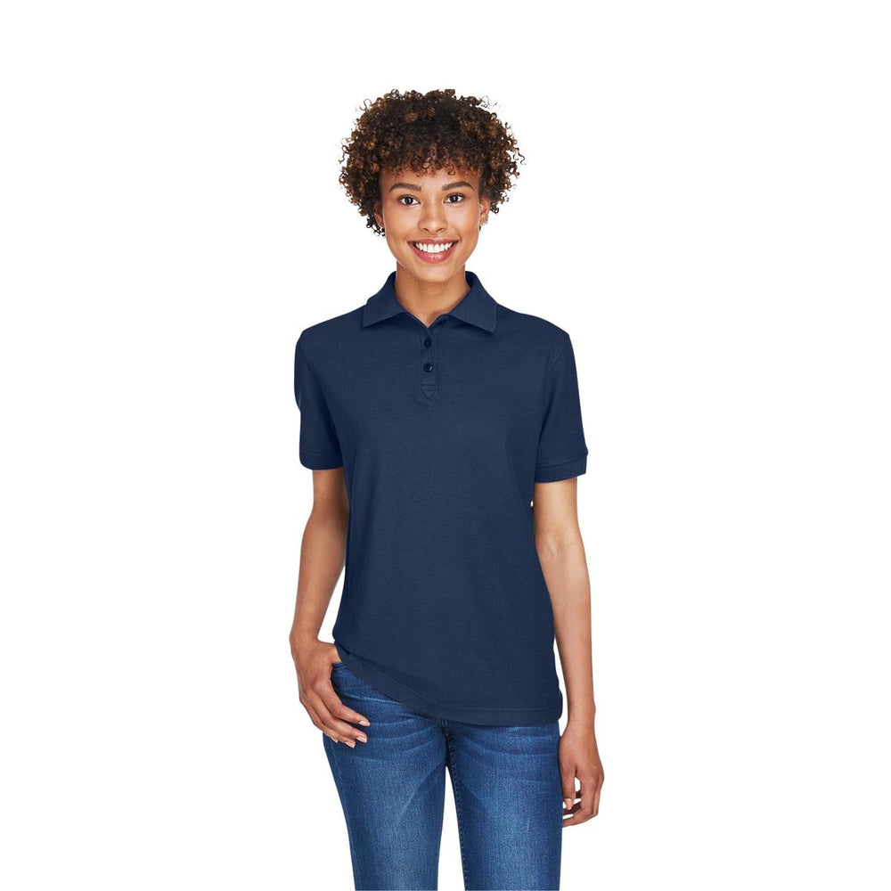 Women's Whisper Pique Polo Shirt, 60% Cotton/40% Polyester, Navy, Size 3XL