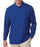 Ultraclub Men's Long Sleeve Pique Polo Shirts - Men's Long-Sleeve Whisper Pique Polo Shirt, 60% Cotton/40% Polyester, Royal Blue, Size 4XL - 8542RYL4XL