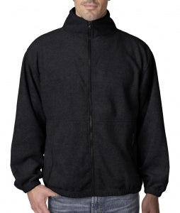 Ultraclub Men's Fleece Jackets - Unisex 100% Polyester Fleece Jacket, Black, Size 4XL - 938BLK4XL