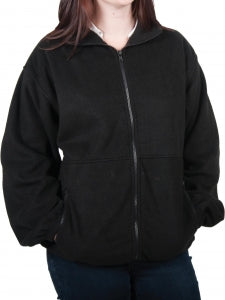 Ultraclub Ladies Fleece Jackets - Women's 100% Polyester Fleece Jacket, Black, Size L - 939BLKL