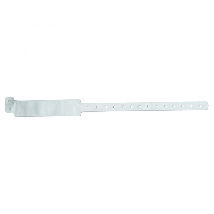 Securline Insert Wristband Vinyl Clasp Closure 1"X12 Adult White - 250 Per Box