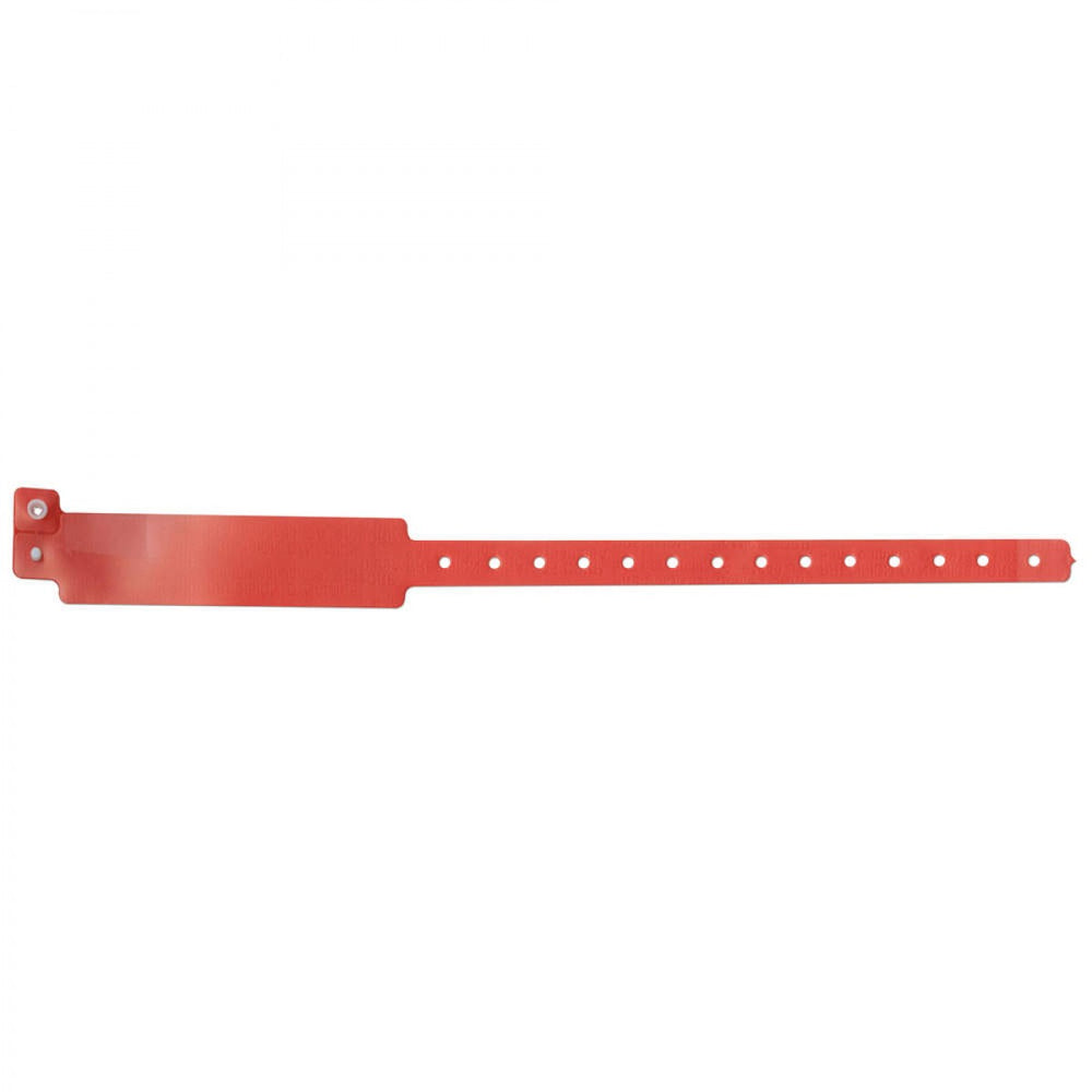 Securline Insert Wristband Vinyl Clasp Closure 1"X12 Adult Red - 250 Per Box