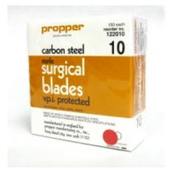 Propper Mfg Blade Surgical #20 Carbon Steel Sterile Disposable 150/Bx