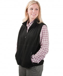 Alsco Inc Ladies' Fleece Vests - DBD-VEST, FLEECE, ZIP, BLACK, MEDIUM, LADIES - 941BLKM