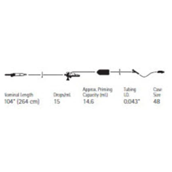 Hospira Worldwide Iv Admin Set LFS Pl Prprcd Yinj 104 15Drp 14.6mL 48/Ca