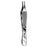 Sklar Instruments Forcep Tissue Adson 4-3/4" Straight 1x2 Teeth Stainless Steel Ea (50-3047)