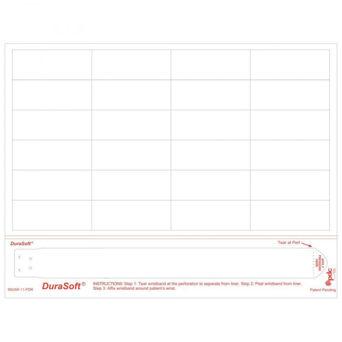 Durasoft Wristband And Labels 24 Labels, 1 Wristband 1000 Sheets/Case Drop In Replacement For Standard Register A7038