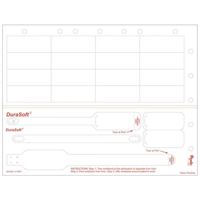 Durasoft Tendercare Wristband And Labels 16 Labels, 1 Pediatric & 1 Infant Wristbands, 2 Tags, 1 Extender 1000 Sheets/Case Drop In Replacement For Lb2-Ped-L2