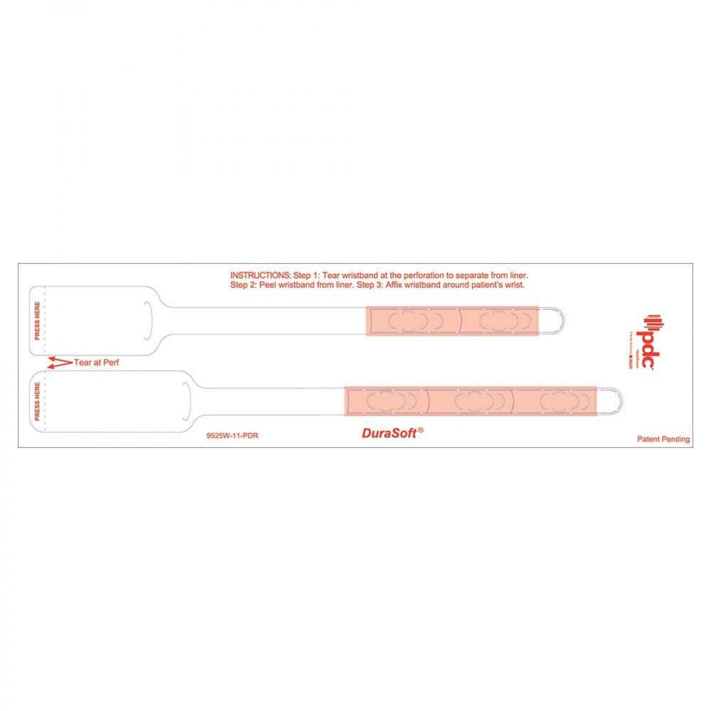 Durasoft Tendercare Wristband And Labels 2 Intant Wristbands On A Single Sheet One Fits Average Infant, One Fits Preemie 1000 Sheets/Case