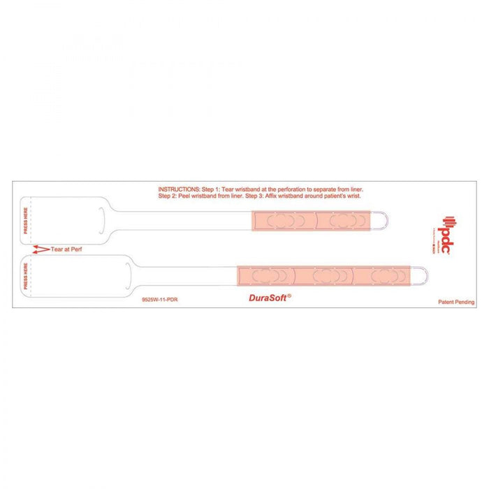 Durasoft Tendercare Wristband And Labels 2 Intant Wristbands On A Single Sheet One Fits Average Infant, One Fits Preemie 1000 Sheets/Case