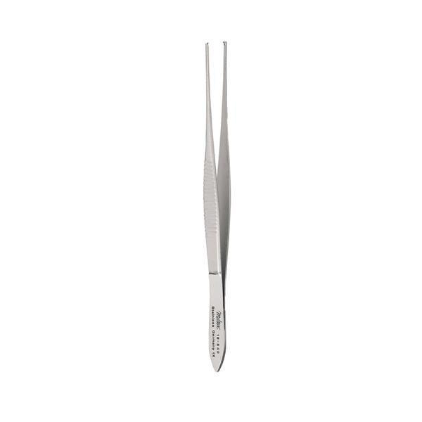 Miltex-Integra Miltex Forcep Strabismus 4" 1mm Wide Tip Straight 1x2 Teeth SS Ea