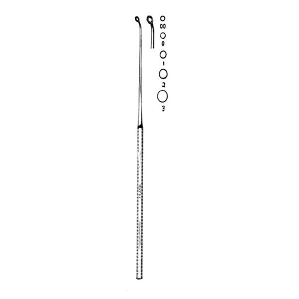 Miltex-Integra Miltex Curette Ear Buck 6-1/2" #1 Blunt Tip Angled Stainless Steel Ea