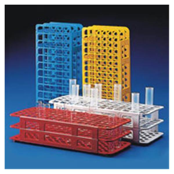 Globe Scientific  Test Tube Rack 13mm 90 Place Blue Ea