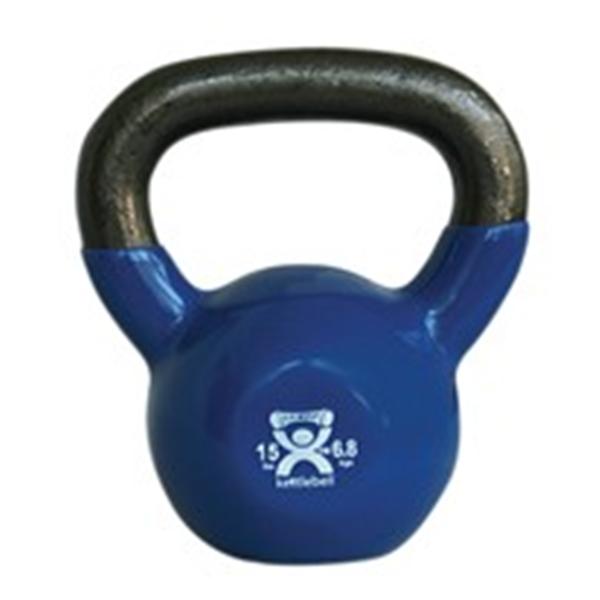 Fabrication Enterprises Kettlebell Weight CanDo 15lb Blue Ea