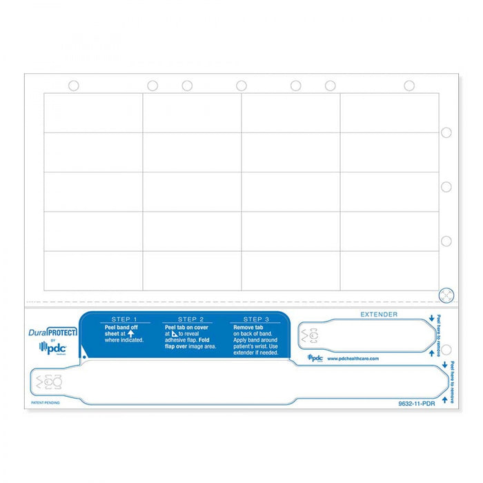 Laminate Shield Laser Wristband Tamper Evident 20 Labels Per Sheet; 2.5" X 1" 1000 Sheets/Case; 8.5" X 11"