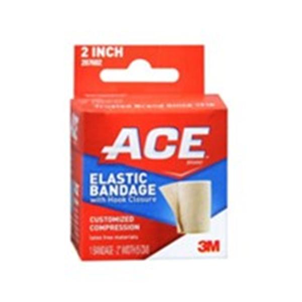 3M Consumer Health Care Bandage ACE 2"x5yd Stretch Rubber/Elastic Beige Ltx NS 10/Bx, 5 BX/CA (207430)