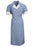 Vf Workwear-Div / Vf Imagewear (W) Lapel Dresses - Double-Breasted 75 Poly/25 Cotton Scrub Dress, Navy, Size L - 9S01NVL