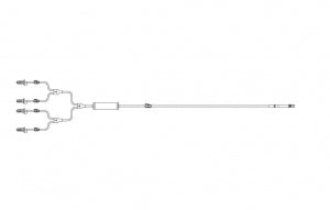 ICU Medical 4-Lead T-UR Irrigation Sets - Urological Connector Irrigation Set, Large Bore, 4-Lead, 85" - 15239-01