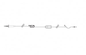 ICU Medical Macro Bore Extension Set with 4-Way Stopcock - Macro Bore Extension Set with 4-Way Stopcock, Rotating Luer, 32", Non-DEHP - 1911628