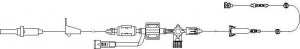 ICU Medical SAFESET Blood Sampling Kits - Transpac IV Monitoring Kit with 2 SafeSet Reservoirs, 2 Blood Sampling Ports, 84" Tubing, Disposable Transducer, 3 mL Squeeze Flush Device and Pole-Mount Macrodrip - 42646-06