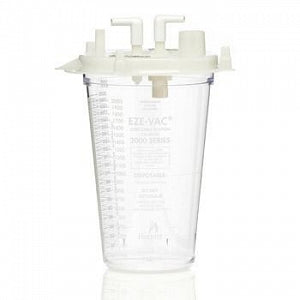 Hospira EZE-VAC Canister w/Lid - Suction Canister, 2, 000 mL - 43206-01