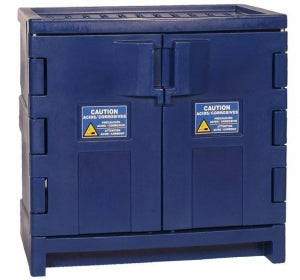 Eagle Manufacturing Poly Acid and Corrosive Safety Cabinets - Acid and Corrosive Safety Poly Cabinets, Blue, 2 Doors, 22-gal. Capacity - CRA-P22