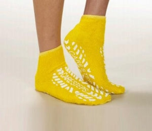 Alba-Waldensian High Risk Adult Slippers - High Risk Slipper Footwear with Double Sided Tread, Yellow, Size 2XL - 80183