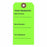 Action Health Equipment Status Tags - Clean Equipment Tag, 4.75" x 2-3/8", Green - 402TTPG-PK