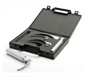 American Diagnostic Satin Disposable Miller Laryngoscope Set - Miller Laryngoscope Set with Hard Case - 4089