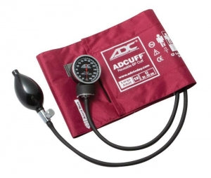 ADC Diagnostix 720 Pocket Aneroid Sphyg - Diagnostix Large Adult Aneroid Sphygmomanometer, Burgundy - 720-12XBD