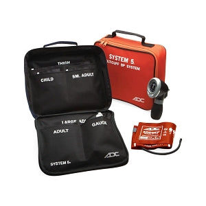 American Diagnostic Corp System 5 Portable 5-Cuff Sphygmomanometer Kit - Multicuff System 5 Multicuff Kit, Orange - 740-OR