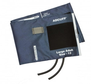 American Diagnostic Corp Multikuf Portable 4-Cuff Black Sphygmomanometer Kit - ADCUFF, W / BLADDER, 2 TUBE, LRG ADULT, NAVY - 845-12XN-2