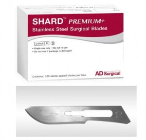 AD Surgical Shard Premium+ Surgical Blades - Premium Surgical Blade, Shard, Size 10-0 - A600-P10-0