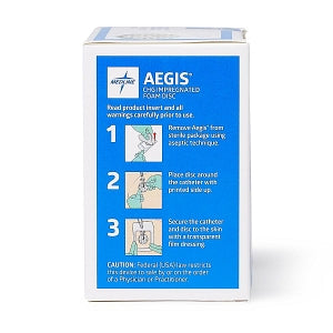 Medline Aegis CHG-Impregnated Foam Disc - Aegis CHG-Impregnated 0.75" Foam Disk Peel-Open Dressing with 1.5 mm Hole - AEG001S