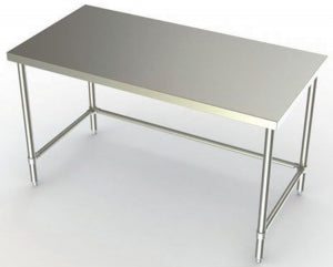 Aero Manufacturing Work Tables - Stainless Steel Work Table, with X-Brace, 24" x 24" x 35" - 3TSX-2424