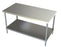 Aero Manufacturing Work Tables - Stainless Steel Work Table, with Galvanized Shelf, 24" x 24" x 35" - 4TG-2424