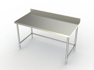 Aero Manufacturing Work Tables - Stainless Steel Work Table, with Backsplash, 24" x 48" - TSBX-2448