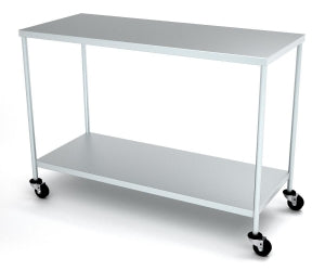 Aero Manufacturing Instrument Tables with Shelf - Stainless Steel Instrument Table, with Shelf, 20" x 48" x 34" - CS-2048